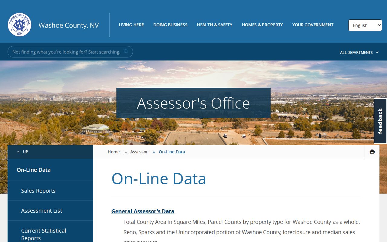 Sun Valley street directory Assessor online search information