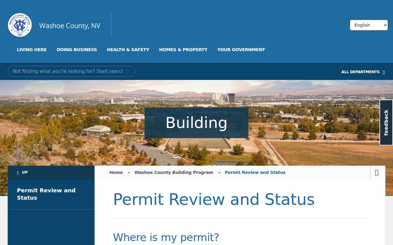 Sun Valley street directory ONE NV permit search