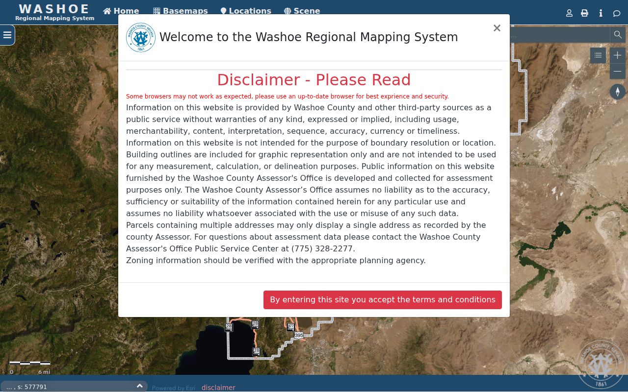 Sun Valley street directory WRMS parcel viewer